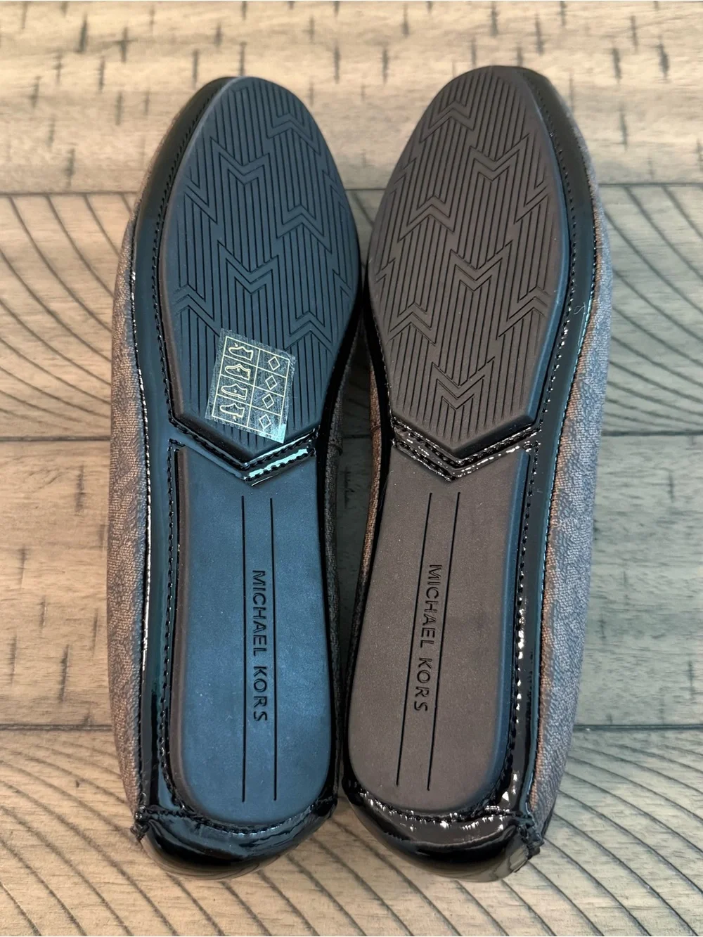 New Michael Kors Lillie Mix Flat Sandals Brown Size 8